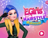 Прическа и макияж для E-girl