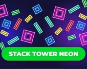 Неоновая башня: балансируй блоки