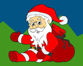 Раскраска Санта-Клауса
