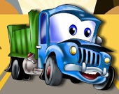 Детский грузовик: соберите пазлы